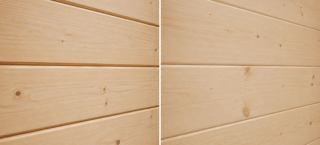 Detail obkladových palubek Tatran vs Klasik