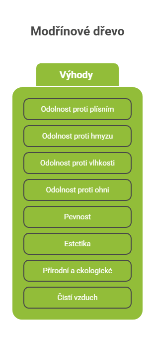 Modřínové dřevo vyhody