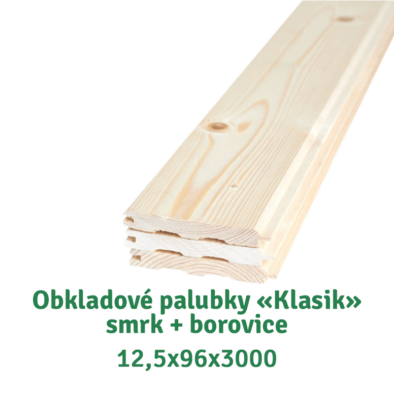 Obkladové palubky Klasik ze smrku a borovice