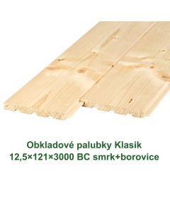 Obkladové palubky «Klasik» 12,5x121x3000 (8)