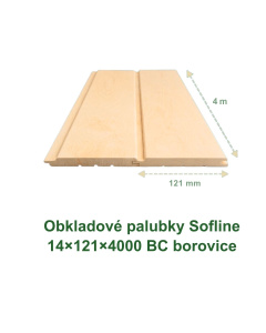 Obkladové palubky Softline 14x121x4000 BC, borovice