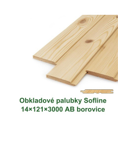 Obkladové palubky Softline 14x121x3000 AB, borovice