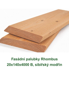 Fasádní palubky Rhombus 20x140x4000 B, sibiřský modřín
