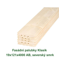 Fasádní palubky Klasik 19x121x4000 AB, severský smrk