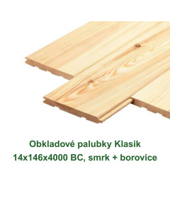 Obkladové palubky Klasik z smrku a borovice
