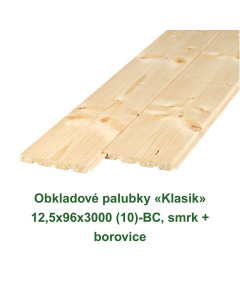 Obkladové palubky Klasik ze smrku a borovice s profilem pero a drážka.