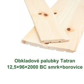 Obkladov&eacute; palubky Tatran 12,5x96x2000 BC, smrk + borovice