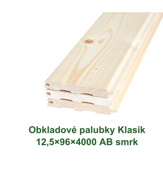 Obkladové palubky «Klasik» 12,5x96x4000 (10)