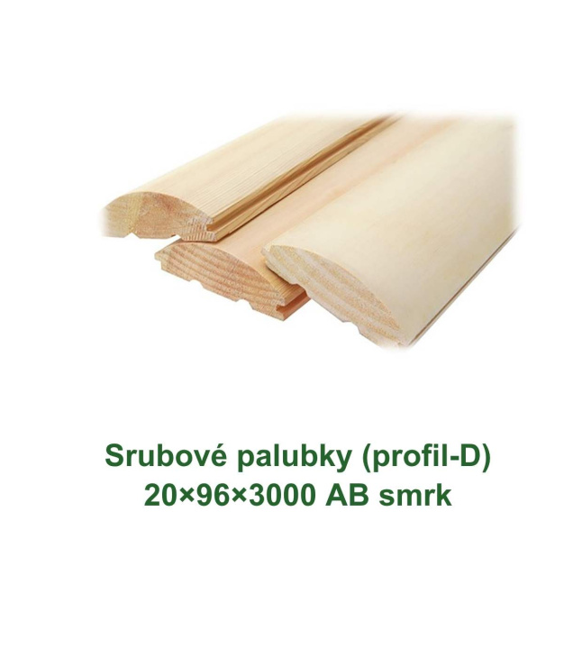 Obkladové palubky «Srubovky» 20x96x3000 (6)