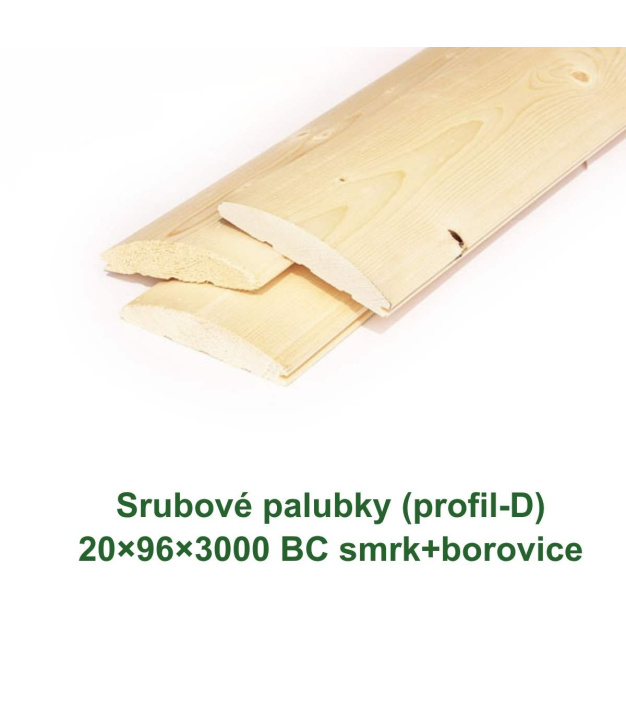 Obkladové palubky «Srubovky» 20x96x3000 (6)