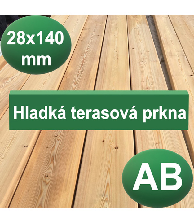 Hladká terasová prkna 28x140x3000