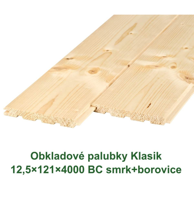 Obkladové palubky «Klasik» 12,5x121x4000 (8)