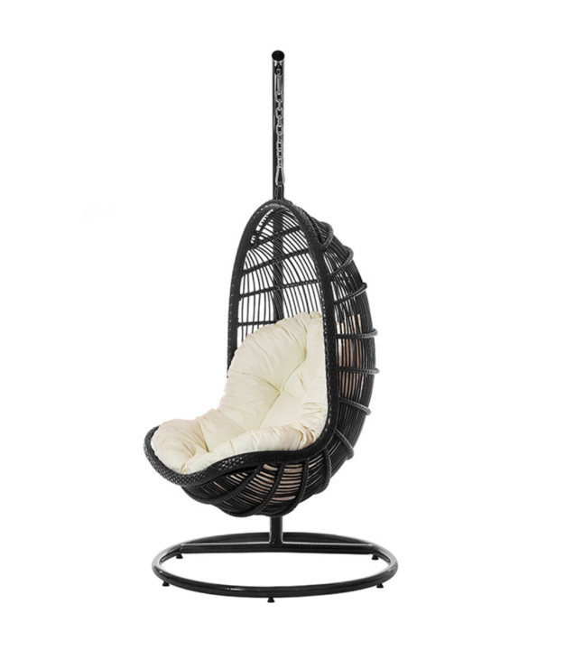 Závěsné křeslo Parma 1200x1565x2000, hliníkový rám, se stojanem a polštářem na sezení 1300mm SUMBA 7