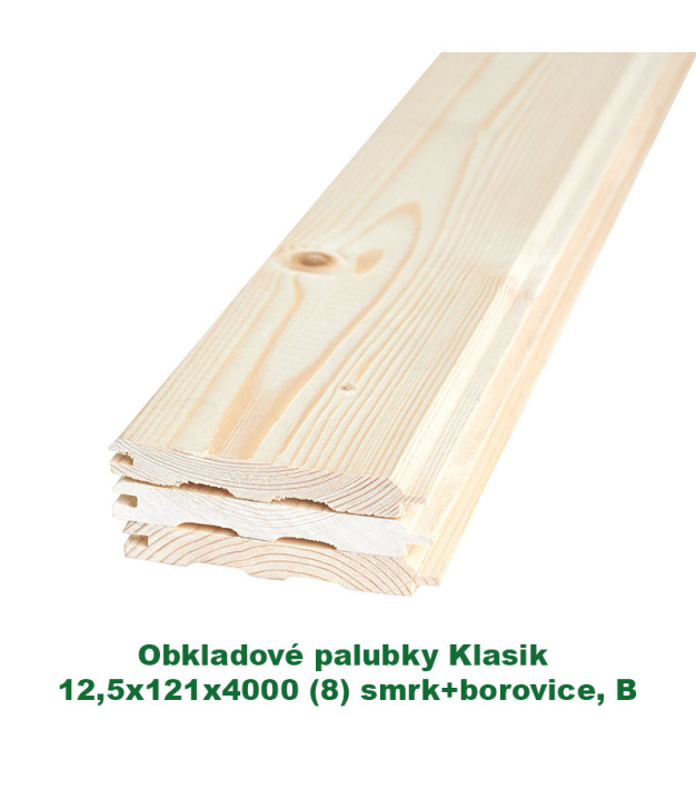 Obkladové palubky «Klasik» 12,5x121x4000 (8)