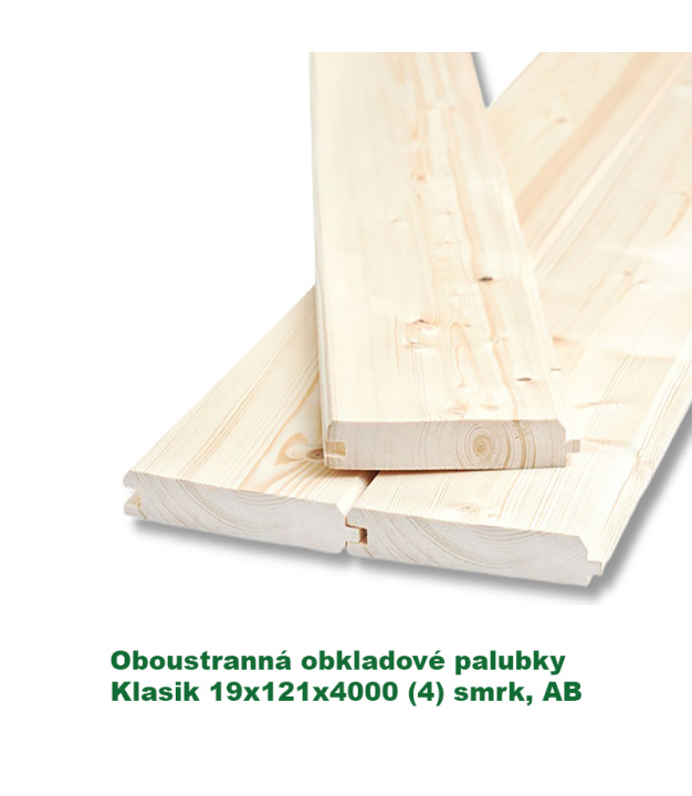 Oboustranná obkladové palubky «Klasik» 19x121x4000 (4)