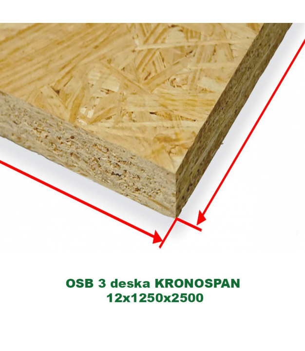OSB 3 deska KRONOSPAN 12x1250x2500
