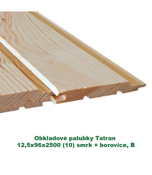 Obkladové palubky «Tatran» 12,5x96x2500 (10)