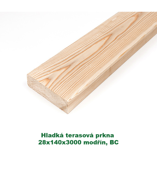 Hladká terasová prkna 28x140x3000