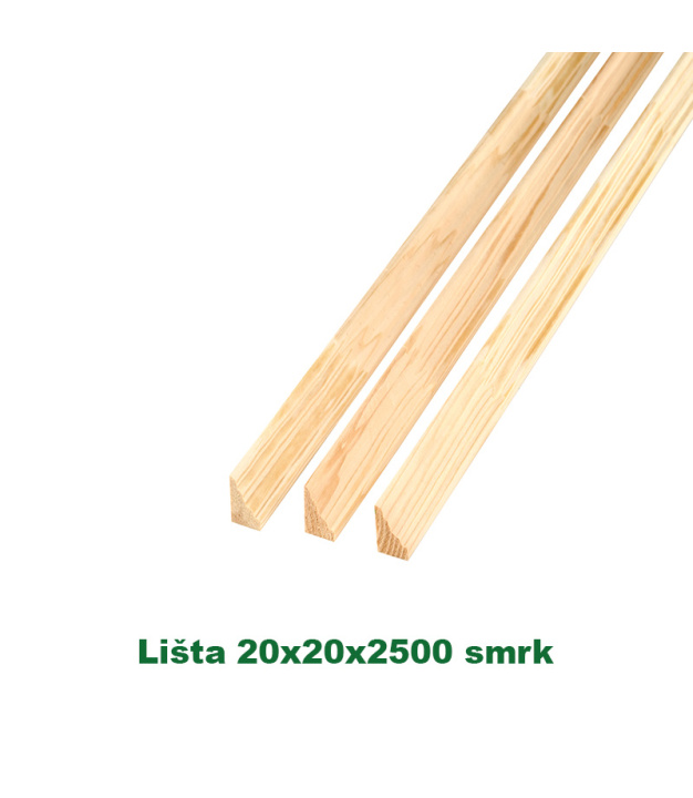 Lišta 20x20x2500