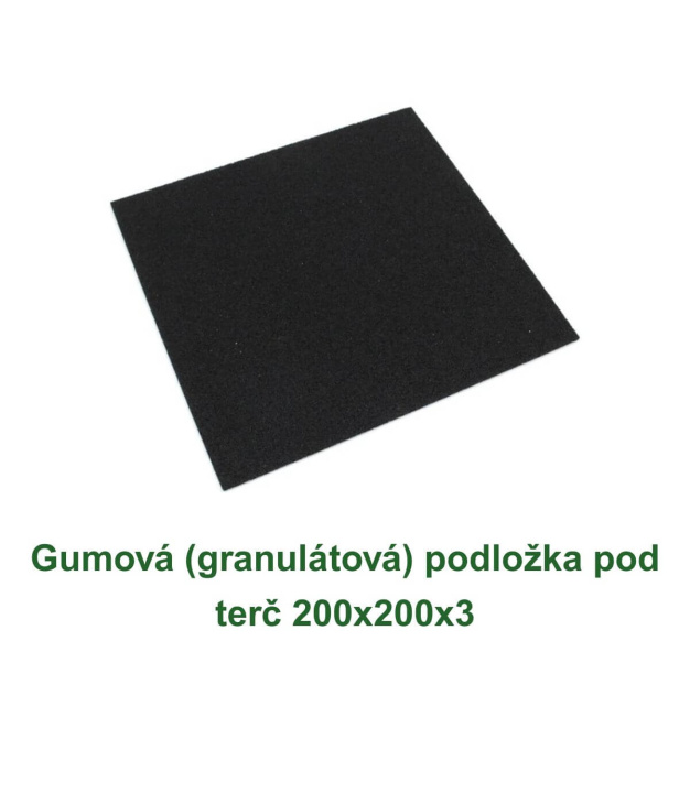 Gumová podložka pod terč, 200x200x3 mm