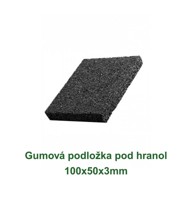 Gumová podložka pod hranol 100×50×3 mm