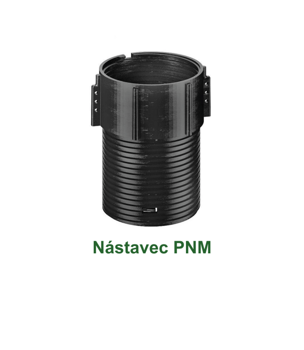 Nástavec PNM – plastový prodlužovací nástavec pro rektifikační terče na světlém pozadí