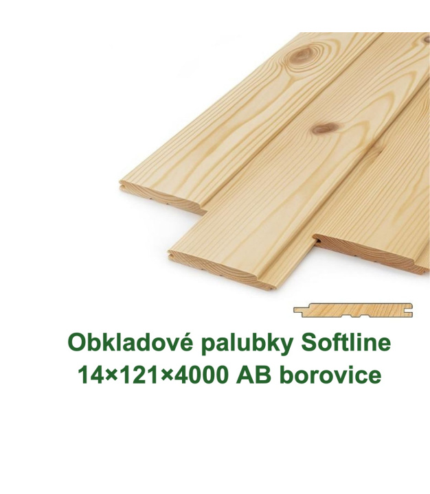 Obkladové palubky Softline 14x121x4000 AB, finská borovice