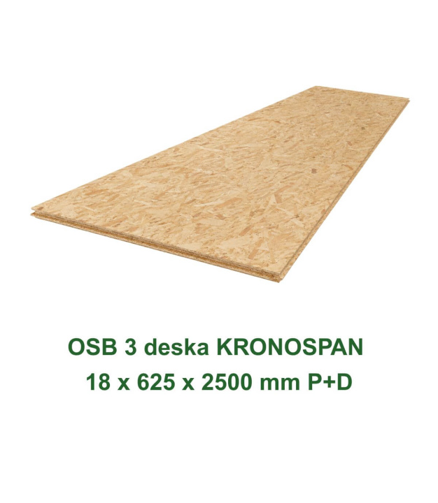 OSB 3 deska KRONOSPAN 18 x 625 x 2500 mm P+D