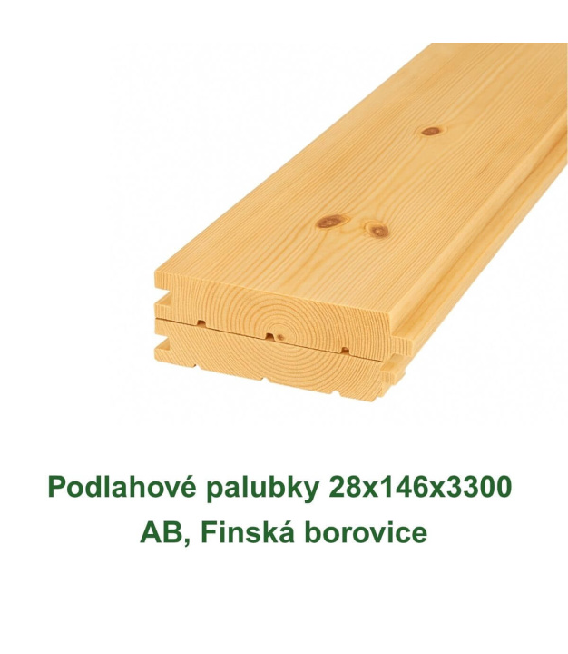 Podlahové palubky 28x146x3300 AB, Finská borovice