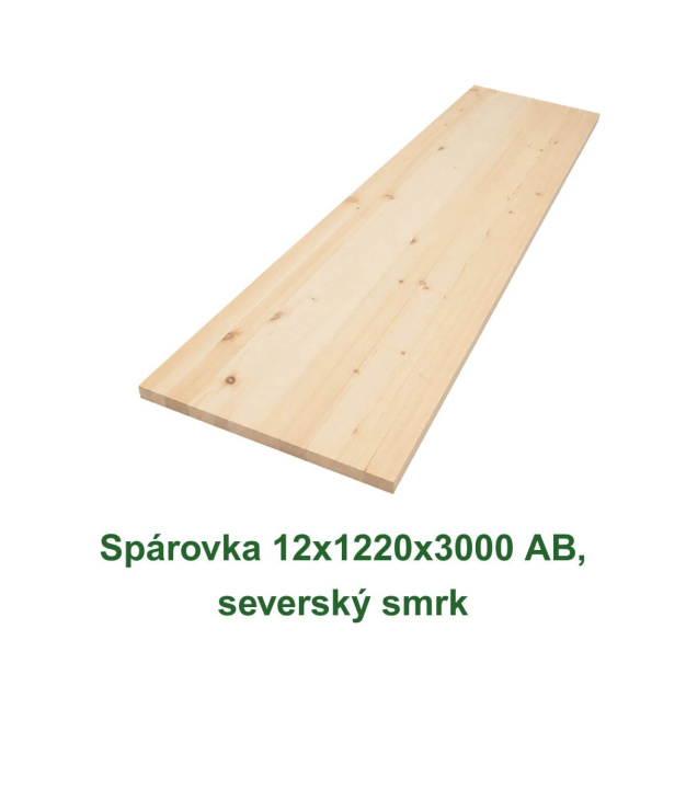 Spárovka 12x1220x3000 AB, severský smrk