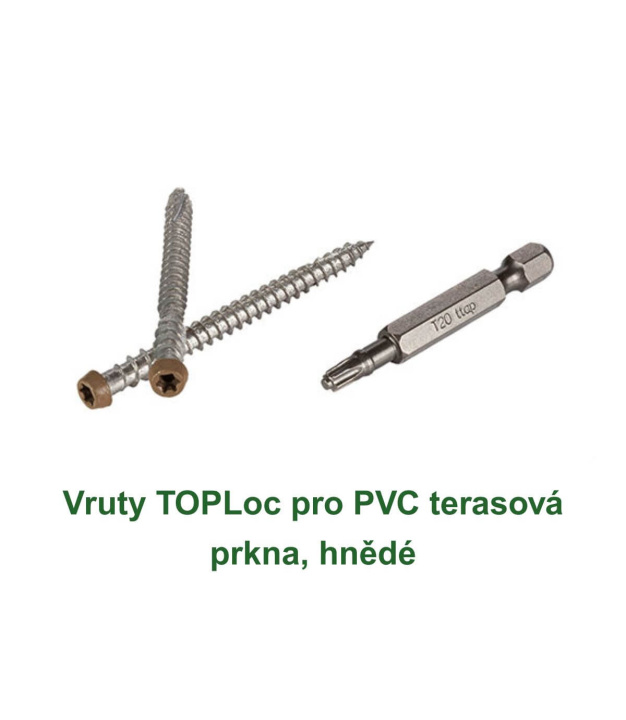Vruty TOPLoc pro PVC terasová prkna, hnědé