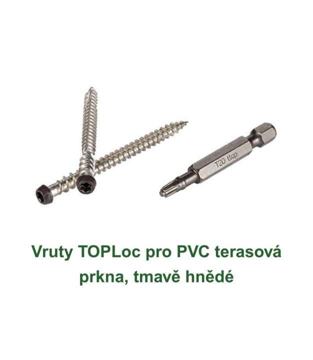 Vruty TOPLoc pro PVC terasová prkna, tmavě hnědé2