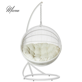 Závěsné křeslo Maro 1200x1565x2000, hliníkový rám, se stojanem a polštářem na sezení 1300mm SUMBA 70