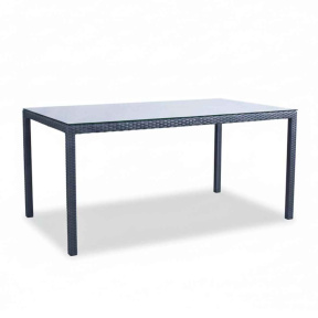 Ratanový stůl KIPRUS Terico 160x90x75cm. Grafitová barva