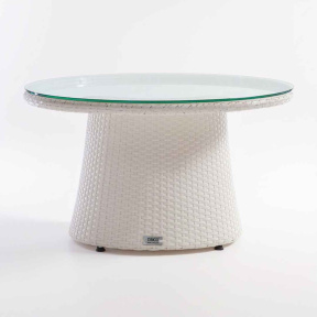 Ratanový stůl RIKITEA Terico. Bílý