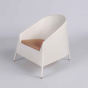 Ratanové křeslo RIKITEA Terico. Bílé