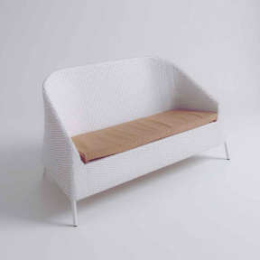 Ratanová pohovka RIKITEA Terico. Bíla