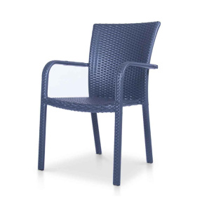 Ratanová židle KIPRUS Terico. Grafitová barva