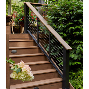 PVC Terasové prkno 25x140x4880 Vintage Rovné Hrany, English Walnut / hnědé 