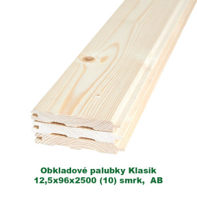 Obkladové palubky «Klasik» 12,5x96x2500 (10)