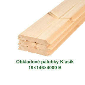 Obkladové palubky Klasik 19x146x4000 B, borovice