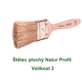 Štětec plochý natur profil velikost 2