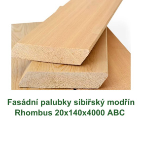 Fasádní palubky Rhombus 20x140x4000 ABC, sibiřský modřín