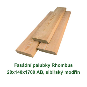 Fasádní palubky Rhombus 20x140x1700 AB, sibiřský modřín