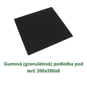 Gumová podložka pod terč, 200x200x6 mm