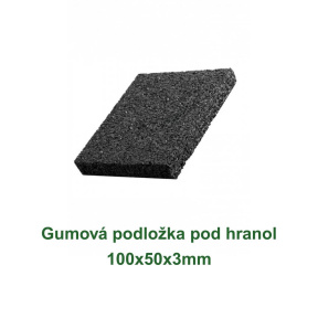 Gumová podložka pod hranol 100×50×3 mm