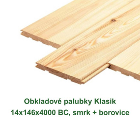 Obkladové palubky Klasik z smrku a borovice
