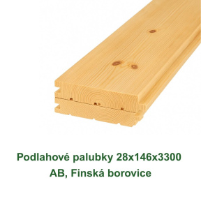 Podlahové palubky 28x146x3300 AB, Finská borovice