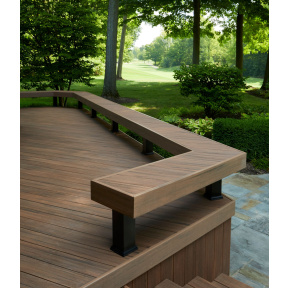 PVC Terasové prkno 25x89x6100 Vintage Rovné Hrany, hnědé / English Walnut