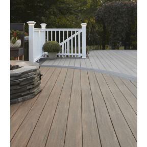PVC Terasové prkno 25x140x4880 Vintage Rovné Hrany, Weathered Teak /  světle hnědé